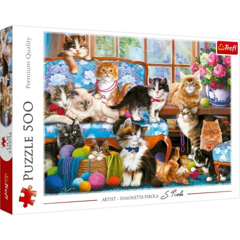 Puzzle Trefl Kocia rodzina 500 el. (37425) Trefl Puzzle Trefl Kocia rodzina 500 el. (37425) Trefl