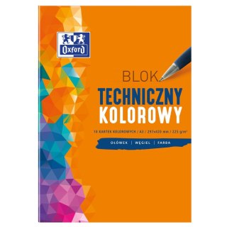 Blok techniczny Oxford Oxford A3 kolorowy 225g 10k (400093234) Oxford