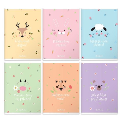 Zeszyt Herlitz Pastel Cute A5 16k. 70g linia (9553942) Herlitz Zeszyt Herlitz Pastel Cute A5 16k. 70g linia (9553942) Herlitz