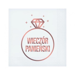 Serwetki Godan Wieczór Panieński 20 szt. biały papier [mm:] 330x330 (PW-SWPB) Godan