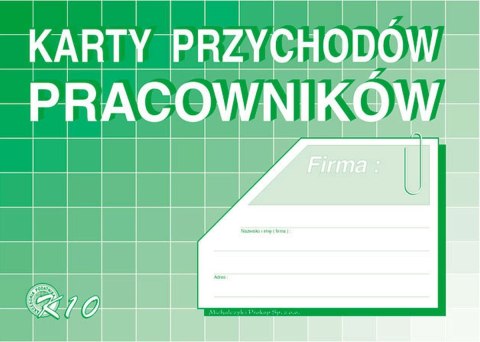 Druk offsetowy Michalczyk i Prokop Karta przychodów pracowników A5 32k. (K-10) Michalczyk i Prokop