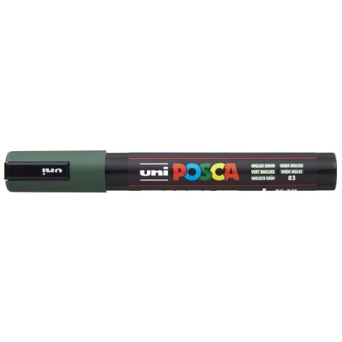 Marker specjalistyczny Uni Posca, zielony ciemny 1,8-2,5mm okrągła końcówka (PC-5M) Uni