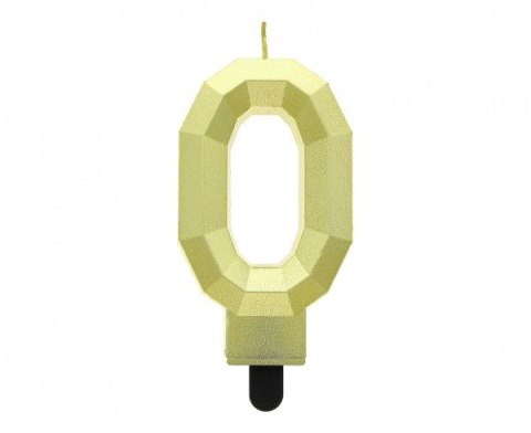 Świeczka urodzinowa Godan cyferka 0 - Diament, metalik złoty, 7.6 cm (PF-SDZ0) Godan Świeczka urodzinowa Godan cyferka 0 - Diament, metalik złoty, 7.6 cm (PF-SDZ0) Godan