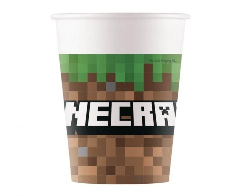 Kubek jednorazowy Godan Minecraft 8szt. papier 200ml (95442) Godan