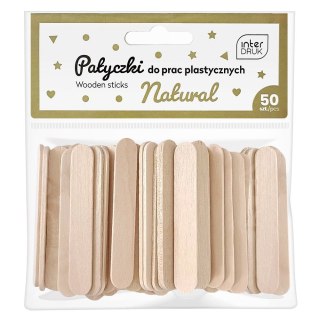 Patyczki Interdruk naturalne DO prac plastycznych 5902277337283 (65x10 50 szt) Interdruk