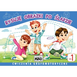 Książeczka edukacyjna Niko Rysuję obrazki po śladzie. Ćwiczenia grafomotoryczne cz. 1 Niko