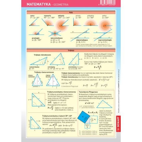 Książeczka edukacyjna Demart ściągawka Matematyka - Geometria Demart