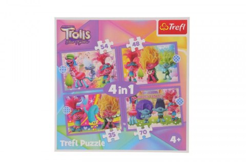 Puzzle Trefl Universal Trolls 3 Przygody kolorowych Trolli 4w1 el. (34622) Trefl Puzzle Trefl Universal Trolls 3 Przygody kolorowych Trolli 4w1 el. (34622) Trefl