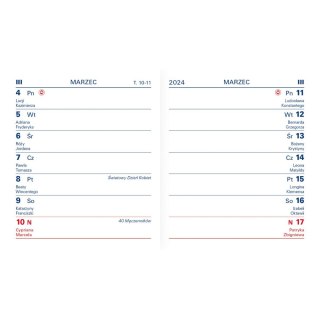 Kalendarz książkowy (terminarz) Wydawnictwo Telegraph kieszonkowy 71mm x 81mm Wydawnictwo Telegraph