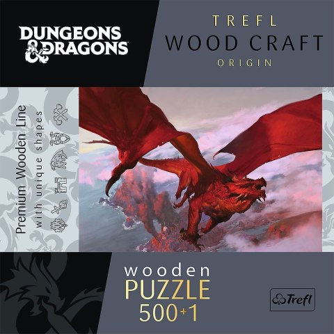 Puzzle Trefl Drewniane Starożytny czerwony smok 501 el. (20181) Trefl Puzzle Trefl Drewniane Starożytny czerwony smok 501 el. (20181) Trefl