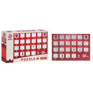 Puzzle Interdruk PZPN 1000 koszulki 1000 el. (5902277344694) Interdruk