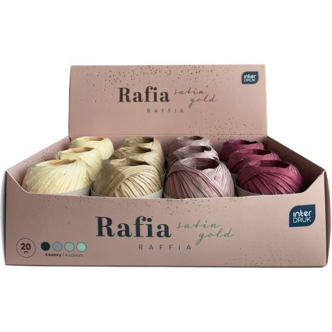 Rafia Interdruk satin gold na szpulce 5902277345547 mix 20m (20 m) Interdruk