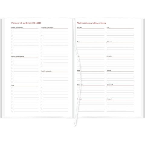Kalendarz nauczyciela książkowy (terminarz) A5TA071B Wydawnictwo Wokół Nas 2024/2025 a5 CZERWONY A5 (NEBRASKA) Wydawnictwo Wokół Nas