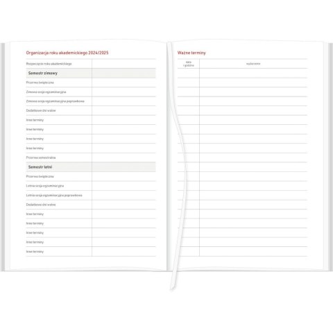 Kalendarz nauczyciela książkowy (terminarz) A5TA088B Wydawnictwo Wokół Nas 2024/2025 a5 TYGODNIOWY A5 (CROSS Z GUMKĄ CZERWONY) Wydawnictwo Wokół Nas