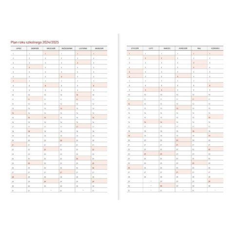 Kalendarz nauczyciela książkowy (terminarz) A5TN060B- Wydawnictwo Wokół Nas 2024/2025 A5 PCV bezbarwny A5 (EKO) Wydawnictwo Wokół Nas