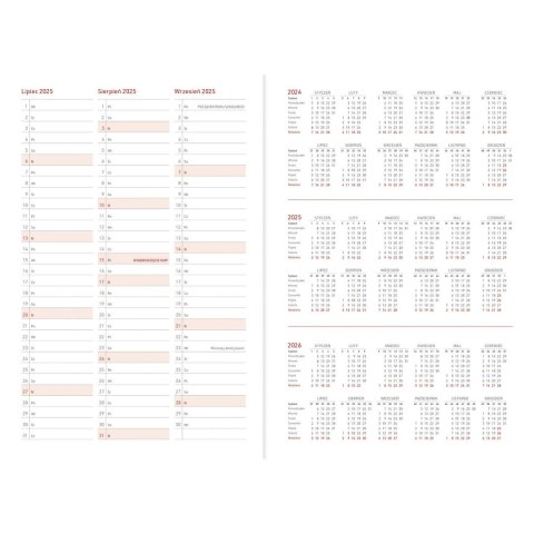 Kalendarz nauczyciela książkowy (terminarz) B5TN060B- Wydawnictwo Wokół Nas 2024/2025 B5 PCV bezbarwny B5 (modern) Wydawnictwo Wokół Nas