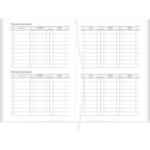 Kalendarz nauczyciela książkowy (terminarz) KRAFT Z GUMKĄ CZERWONY Wydawnictwo Wokół Nas 2024/2025 A5 DZIENNY A5 (A5DN069B-) Wydawnictwo Wokół Nas