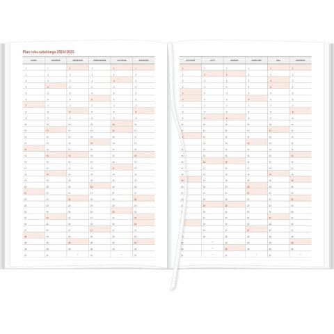 Kalendarz nauczyciela książkowy (terminarz) VIVELLA Wydawnictwo Wokół Nas 2024/2025 B5 tygodniowy B5 (B5TN066B-czerwony) Wydawnictwo Wokół Nas