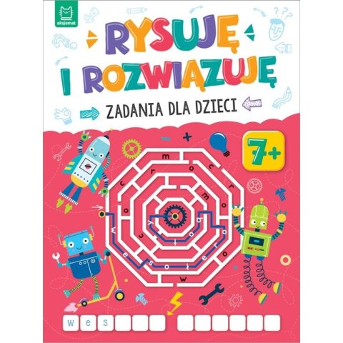 Książeczka edukacyjna Aksjomat Rysuję i rozwiązuję. Zadania dla dzieci. 7+ Aksjomat