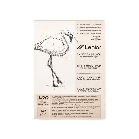 Blok artystyczny Leniar szkicownik A4 80g 100k (90891) Leniar Blok artystyczny Leniar szkicownik A4 80g 100k (90891) Leniar