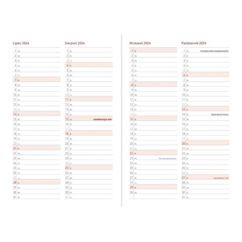 Kalendarz nauczyciela książkowy (terminarz) A5TA071B Wydawnictwo Wokół Nas 2024/2025 a5 DŁOŃ A5 (PCV BEZBARWNY) Wydawnictwo Wokół Nas