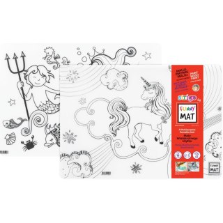 Podkład na biurko Strigo FUNNY MAT TRANSPARENT UNICORN&syreny zest.2szt sfu4146 polipropylen PP [mm:] 335x480 (8681379341462) Strigo