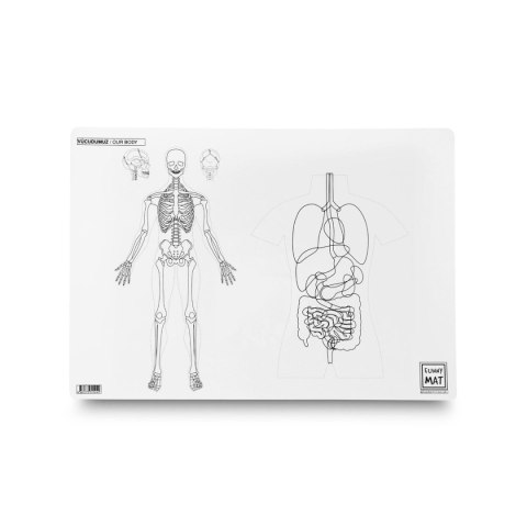 Podkład na biurko Strigo FUNNY MAT white CIAŁO sfu1022 biały polipropylen PP [mm:] 335x480 (8681379310222) Strigo