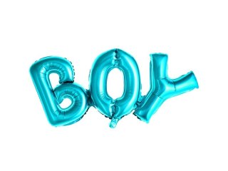 Balon foliowy Partydeco niebieski napis Boy 11cal (FB8M-001) Partydeco