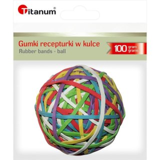 Gumki recepturki Titanum w kulce 100g śr. (mix)mm Titanum