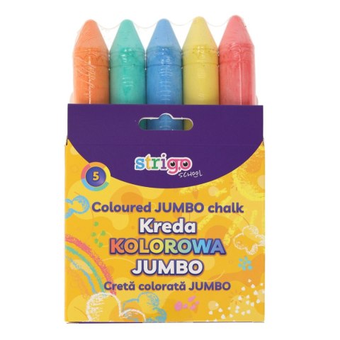 Kreda chodnikowa Strigo JUMBO 5 kolorów mix (SSC411) 5 sztuk Strigo