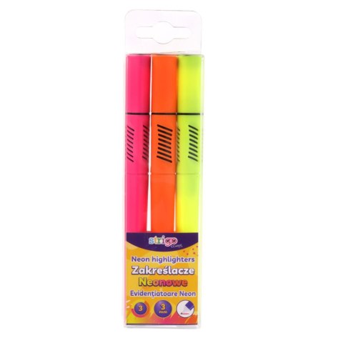Zakreślacz Strigo NEON trójkątny 5905658810313 mix 3,0mm (SSC350) Strigo Zakreślacz Strigo NEON trójkątny 5905658810313 mix 3,0mm (SSC350) Strigo