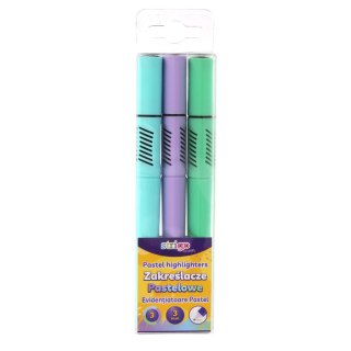 Zakreślacz Strigo pastel trójkątny 3 szt 5905658810320 mix 3,0mm (SSC351) Strigo