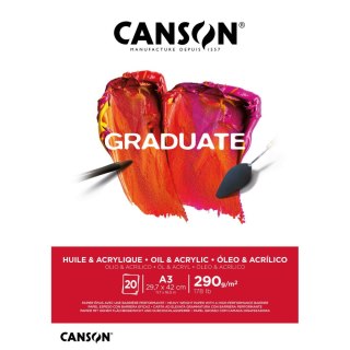 Blok artystyczny Canson Oil & Acryl Graduate A3 290g 20k (400110381) Canson