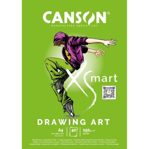 Blok artystyczny Canson XSmart Drawing A4 150g 40k (32250P002) Canson Blok artystyczny Canson XSmart Drawing A4 150g 40k (32250P002) Canson