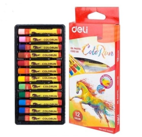 Pastele olejne Deli COLORUN 12 kol 12 kol. (EC20200) Deli