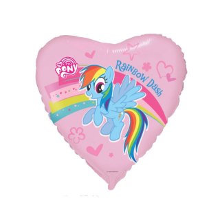 Balon foliowy Godan Pony z tęczą, pakowany 18cal (B201689) Godan