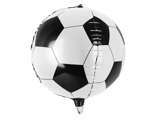 Balon foliowy Partydeco piłka biało-czarna 40 cm (FB19) Partydeco