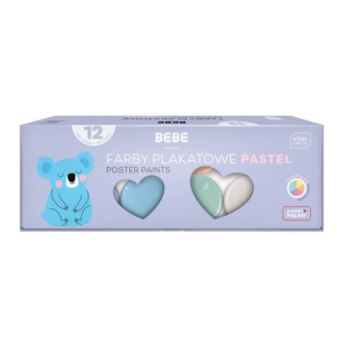 Farby plakatowe Bebe BB 12kol 5902277334169 kolor: mix 20ml 20 kolor. (20ml) Bebe Farby plakatowe Bebe BB 12kol 5902277334169 kolor: mix 20ml 20 kolor. (20ml) Bebe