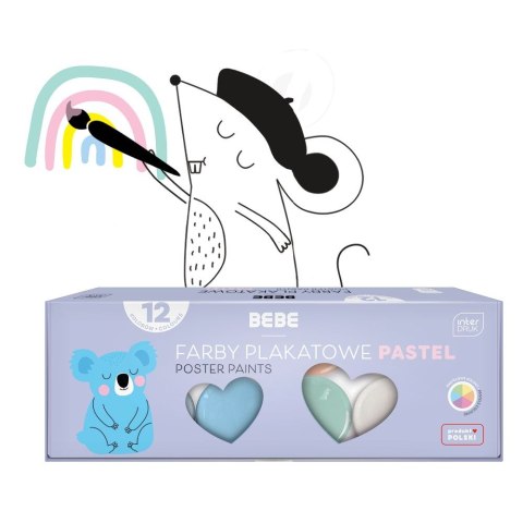 Farby plakatowe Bebe BB 12kol 5902277334169 kolor: mix 20ml 20 kolor. (20ml) Bebe Farby plakatowe Bebe BB 12kol 5902277334169 kolor: mix 20ml 20 kolor. (20ml) Bebe