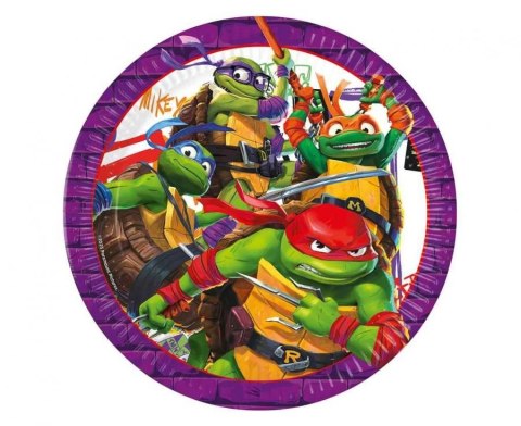 Talerz jednorazowy Godan Teenage Mutant Ninja Turtle Nickelodeon papier śr. 230mm 8 szt (96457) Godan