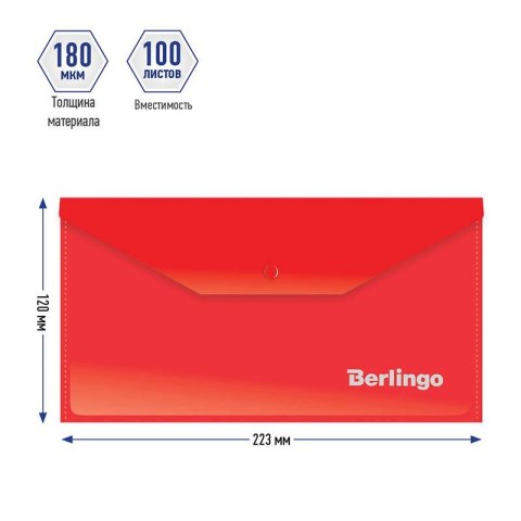 Teczka plastikowa na zatrzask DL czerwony Berlingo (153947) Berlingo