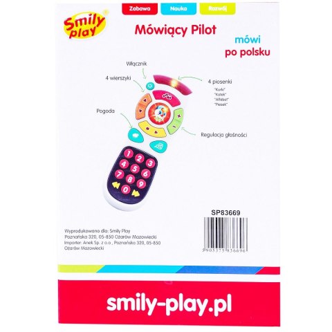 Zabawka dźwiękowa Smily Play pilot tv z muzyką i światłem (SP83669) Smily Play