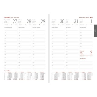 Kalendarz książkowy (terminarz) 5905031845628 Wokół Nas PCV BEZBARWNY A5 tygodniowy A5 (A5T043B-EKO) Wokół Nas