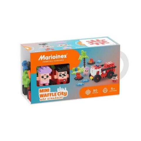 Klocki konstrukcyjne Marioinex Mini Waffle 80 elementów Straż pożarna Marioinex Klocki konstrukcyjne Marioinex Mini Waffle 80 elementów Straż pożarna Marioinex