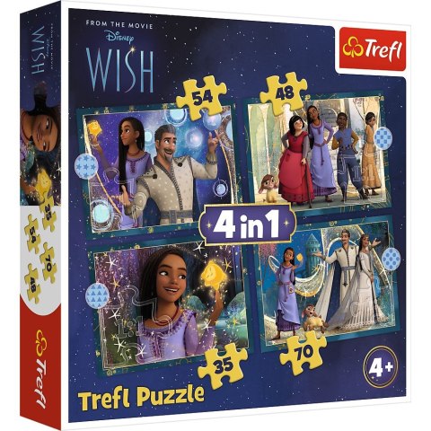 Puzzle Trefl Disney Marenia sie spełniają 4w1 el. (34649) Trefl Puzzle Trefl Disney Marenia sie spełniają 4w1 el. (34649) Trefl