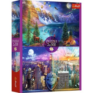 Puzzle Trefl Wycieczka po Ameryce 2x500 el. (37500) Trefl