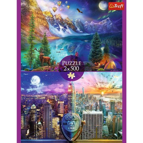 Puzzle Trefl Wycieczka po Ameryce 2x500 el. (37500) Trefl Puzzle Trefl Wycieczka po Ameryce 2x500 el. (37500) Trefl