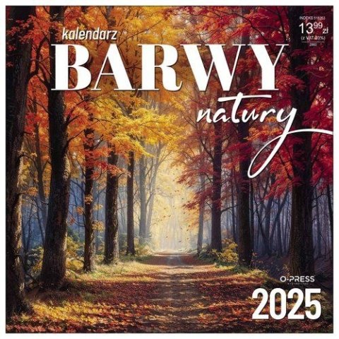 Kalendarz ścienny BARWY NATURY Press 33x33 330mm x 330mm (5904830713558) Press