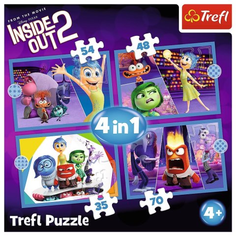 Puzzle Trefl Disney Emocje rządzą 4w1 el. (34652) Trefl Puzzle Trefl Disney Emocje rządzą 4w1 el. (34652) Trefl