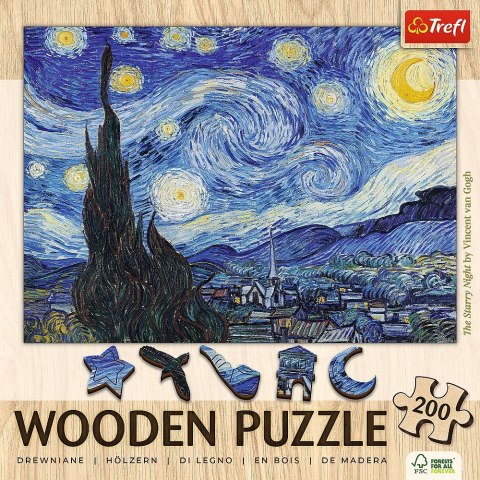 Puzzle Trefl Drewniane Gwiaździsta Noc - Vincent van Gogh (20248) Trefl Puzzle Trefl Drewniane Gwiaździsta Noc - Vincent van Gogh (20248) Trefl